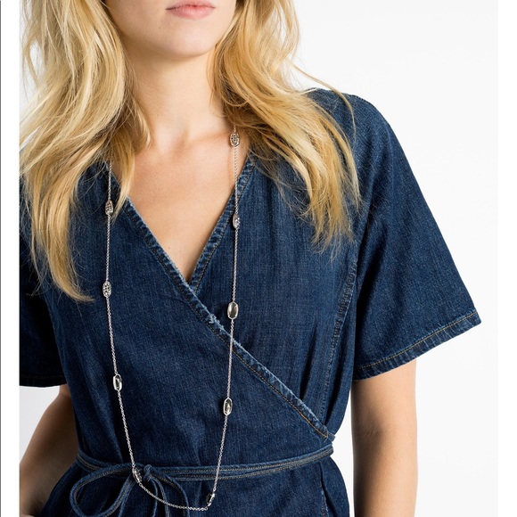 NWT Kendra Scott Kellie Long Necklace in Rose Gold - Picture 3 of 3